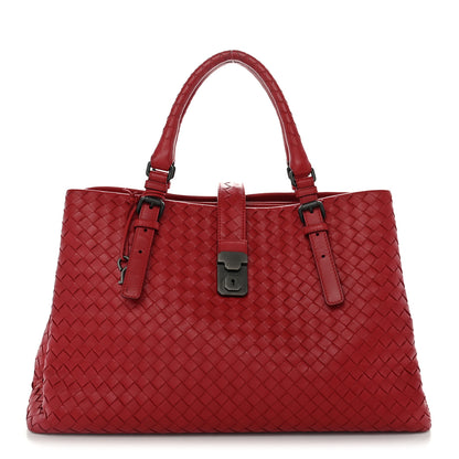 Bottega Veneta Light Calf Intrecciato Medium Roma Fraise 1 of 12
