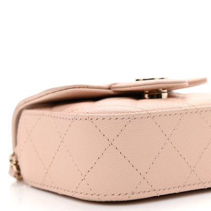 Chanel Caviar Quilted Mini Clutch With Chain Light Beige 10 of 12