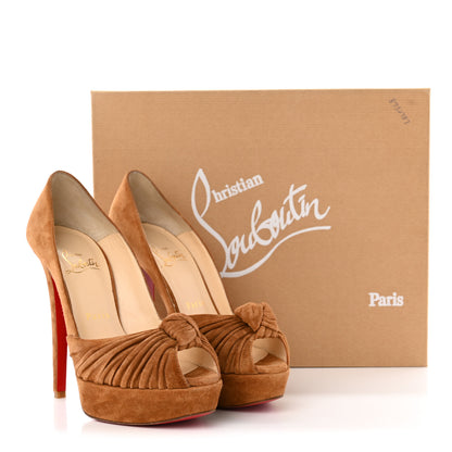 Christian Louboutin Suede Greissimo 140 Pumps 37.5 Camel 16 of 16