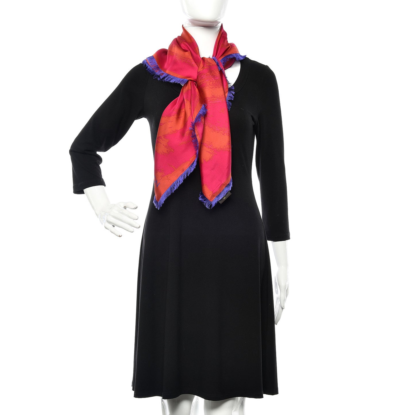 Silk Carre Arty Flower Orien Scarf