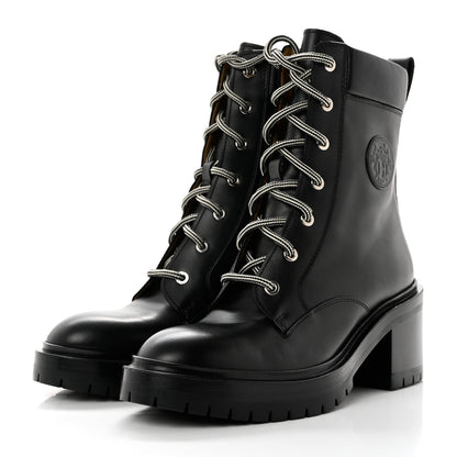 Hermes Calfskin Bridge Ankle Boots 37 Black 3 of 9