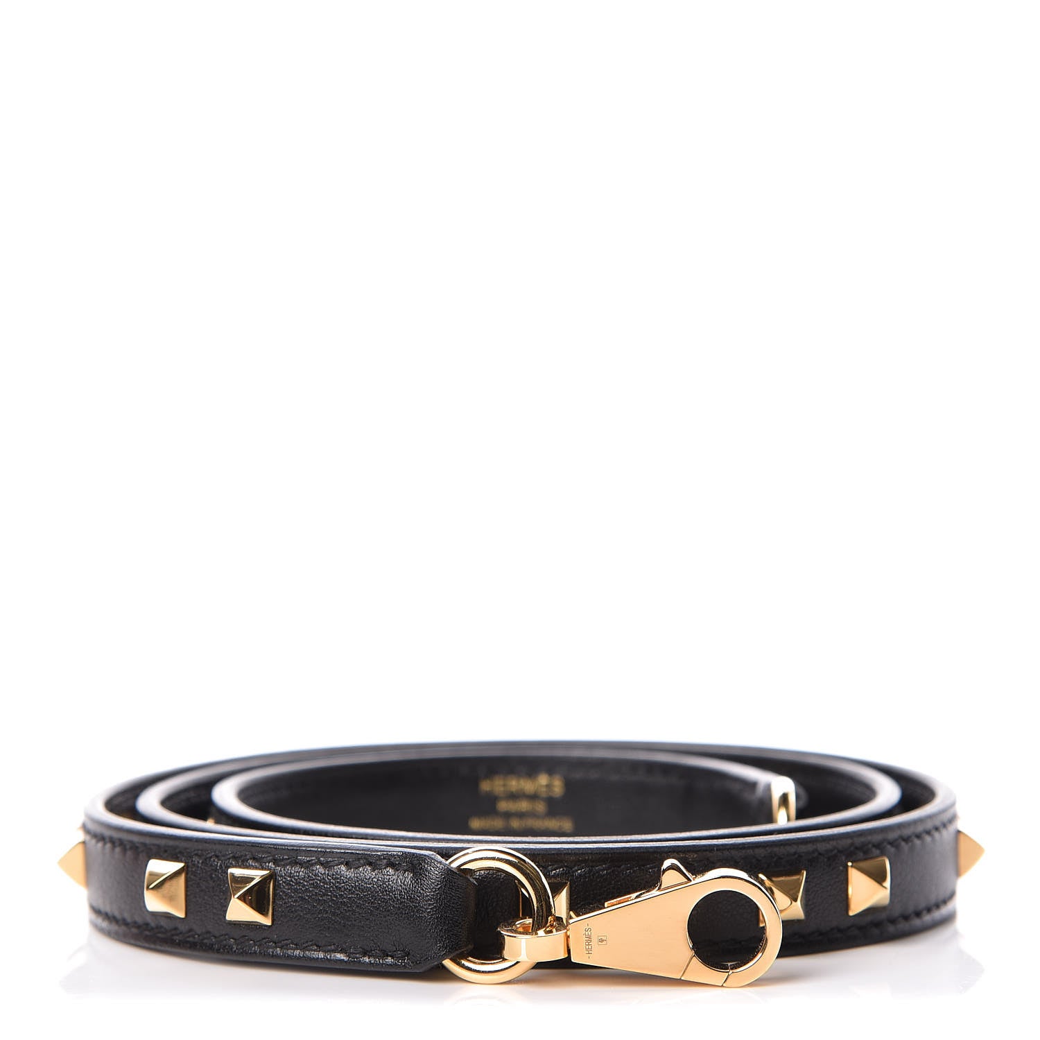 Hermes Swift 16mm Mini Dog Carres Bag Strap Black 1 of 5