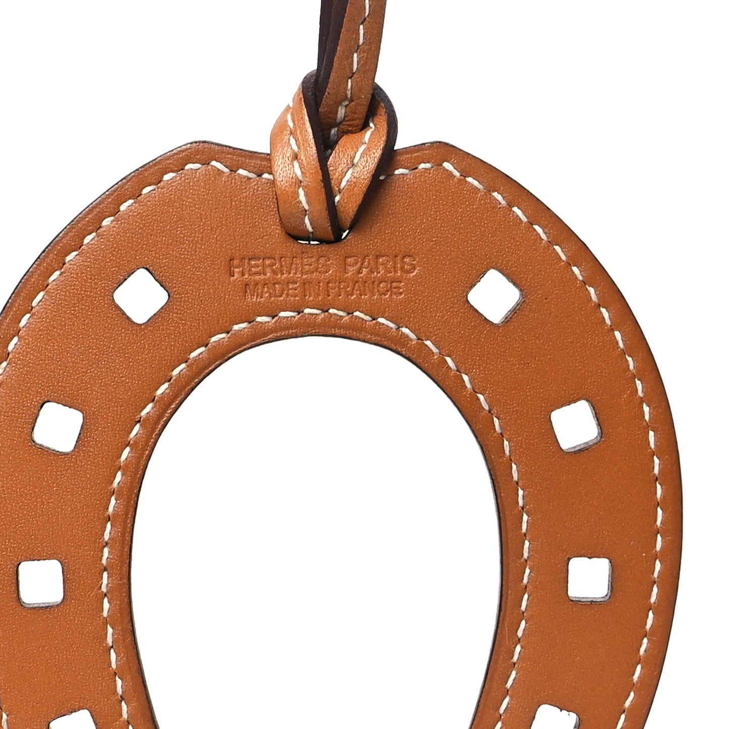 Barenia Paddock Horseshoe Bag Charm Fauve