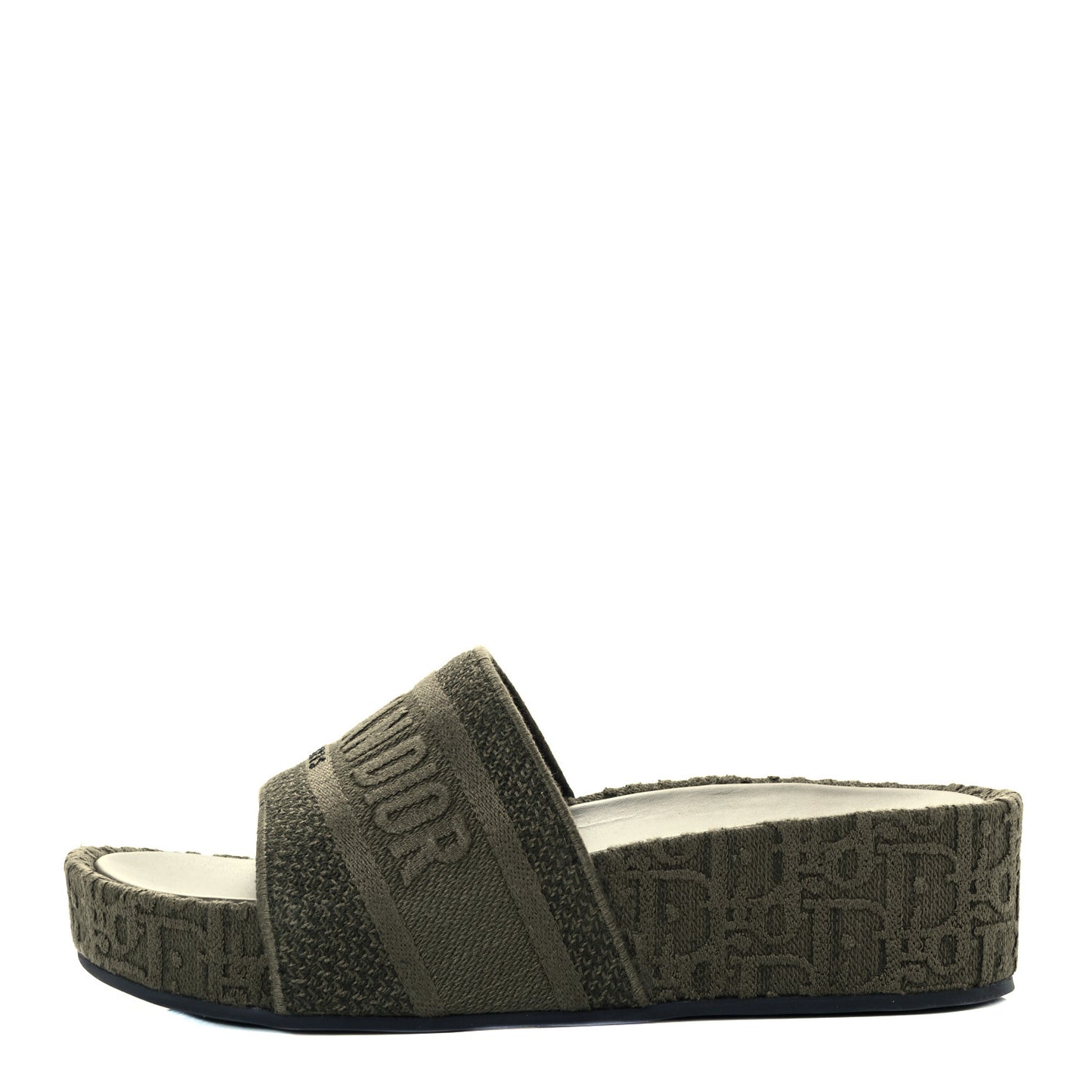 Oblique Denim D-Way Platform Sandal 40 Kaki