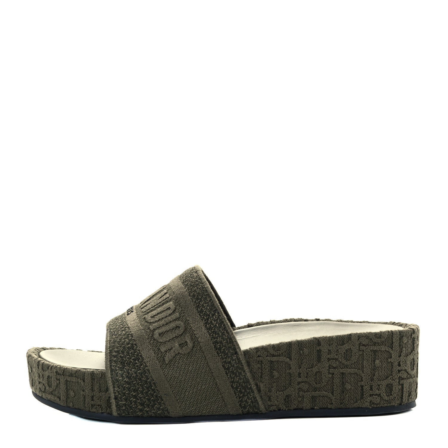 Christian Dior Oblique Denim D-Way Platform Sandal 40 Kaki 1 of 10