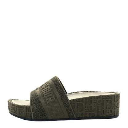 Christian Dior Oblique Denim D-Way Platform Sandal 40 Kaki 1 of 10