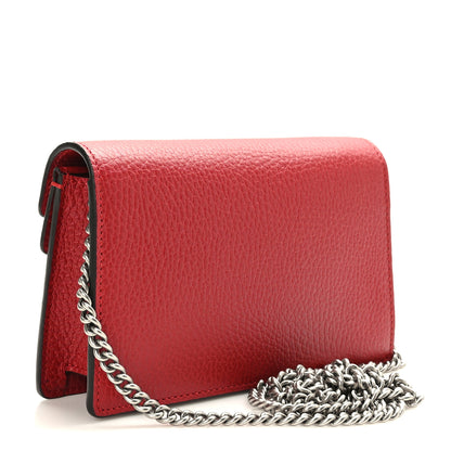 Gucci Calfskin Super Mini Dionysus Shoulder Bag Hibiscus Red 3 of 8