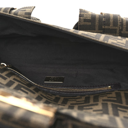 Fendi Fabric Jacquard FF 1974 Multipocket Baguette Tobacco Moro 5 of 14