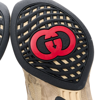 Gucci Ultralight Plume Calfskin Monogram Printed Womens Gucci Run Sneakers 35 Beige Ebony 6 of 10