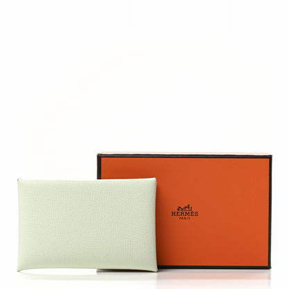 Hermes Epsom Calvi Card Case Vert Fizz 8 of 8