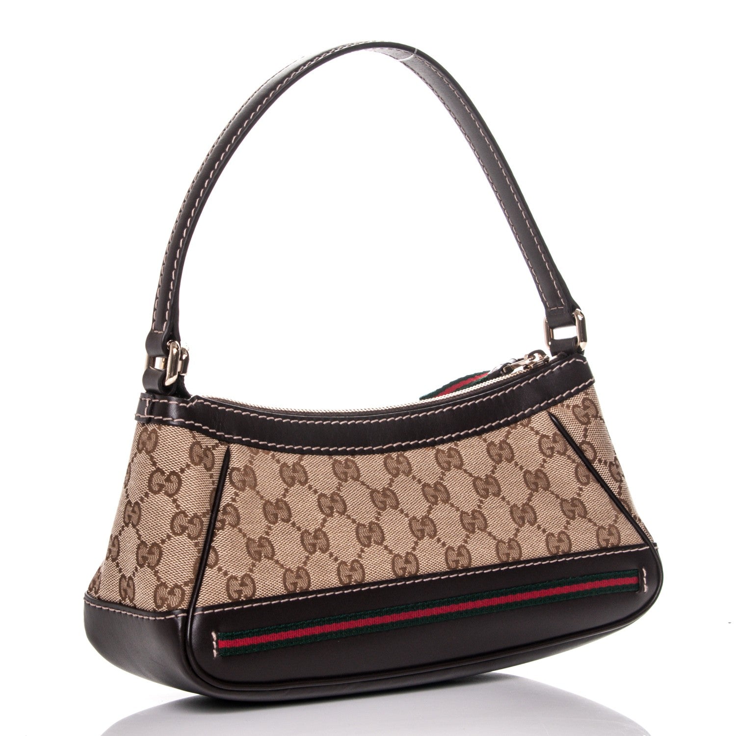 Gucci Monogram Small Mayfair Shoulder Bag Dark Brown 3 of 4