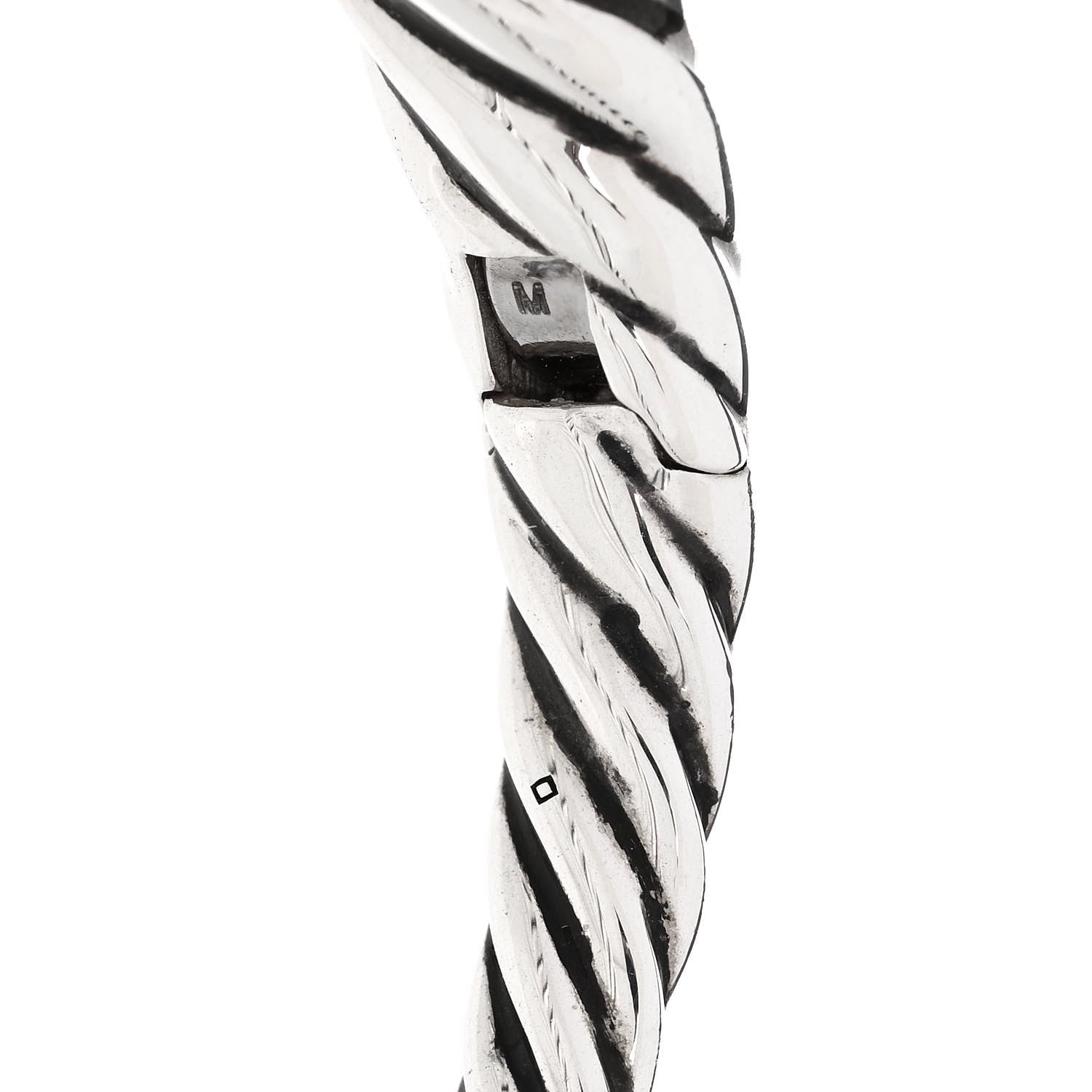 David Yurman Sterling Silver 17mm Pure Form Cable Bracelet 4 of 4