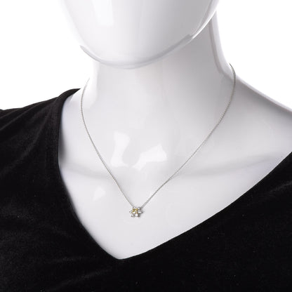 Tiffany Platinum 18K Yellow Gold Diamond Fancy Yellow Diamond Buttercup Necklace 2 of 5
