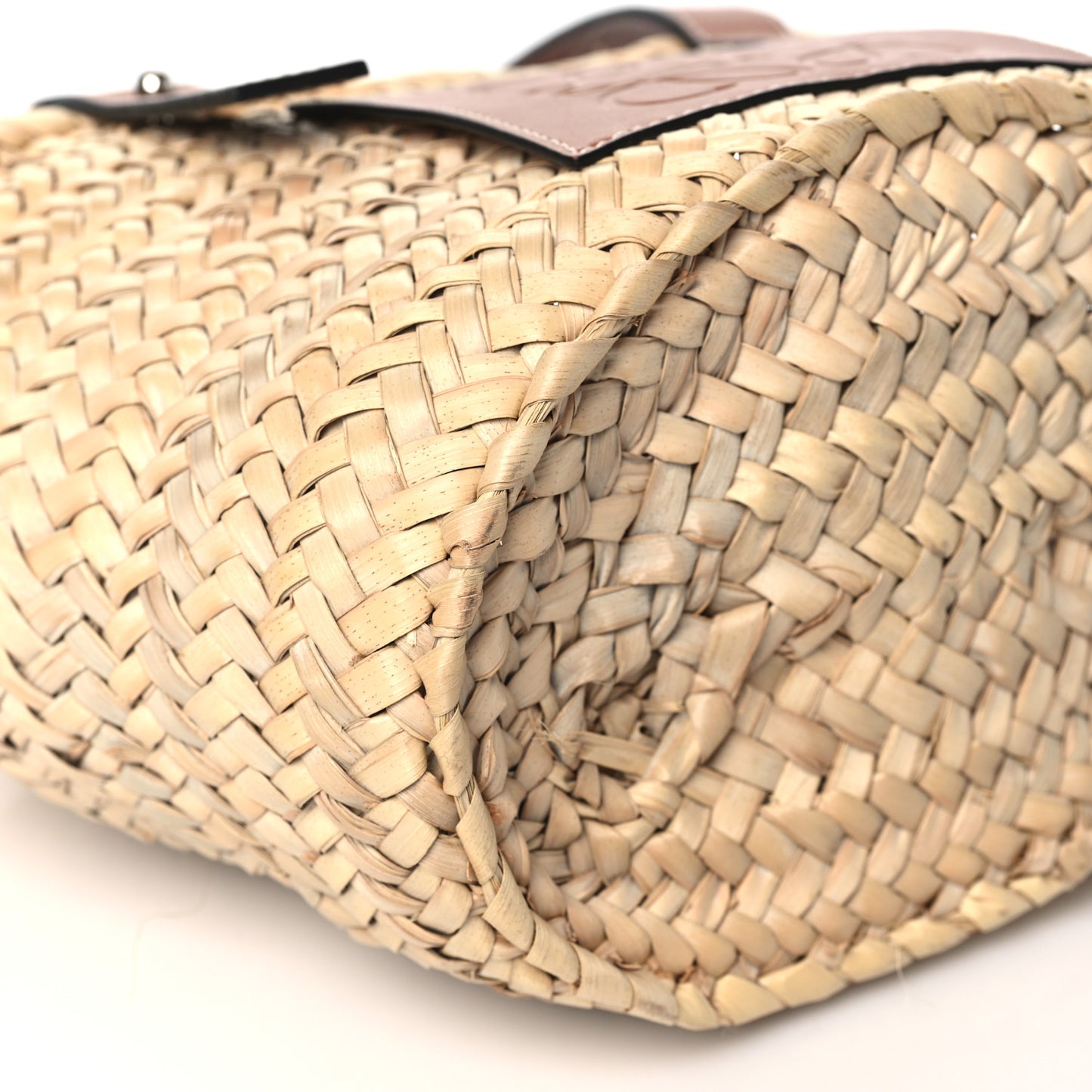 Raffia Small Basket Tote Bag Natural Tan