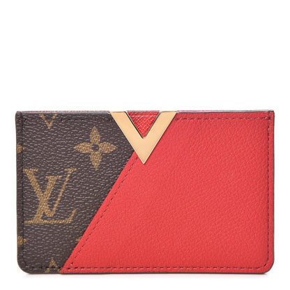 Louis Vuitton Calfskin Monogram Kimono Tote Card Holder Cherry 1 of 7
