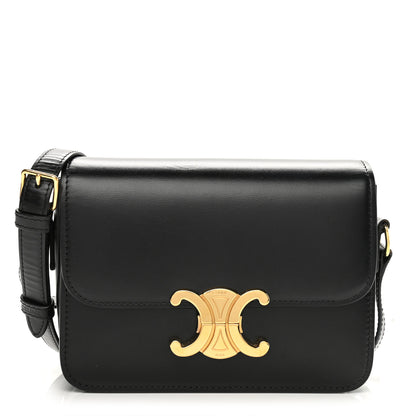 Celine Shiny Calfskin Small Triomphe Black 1 of 12