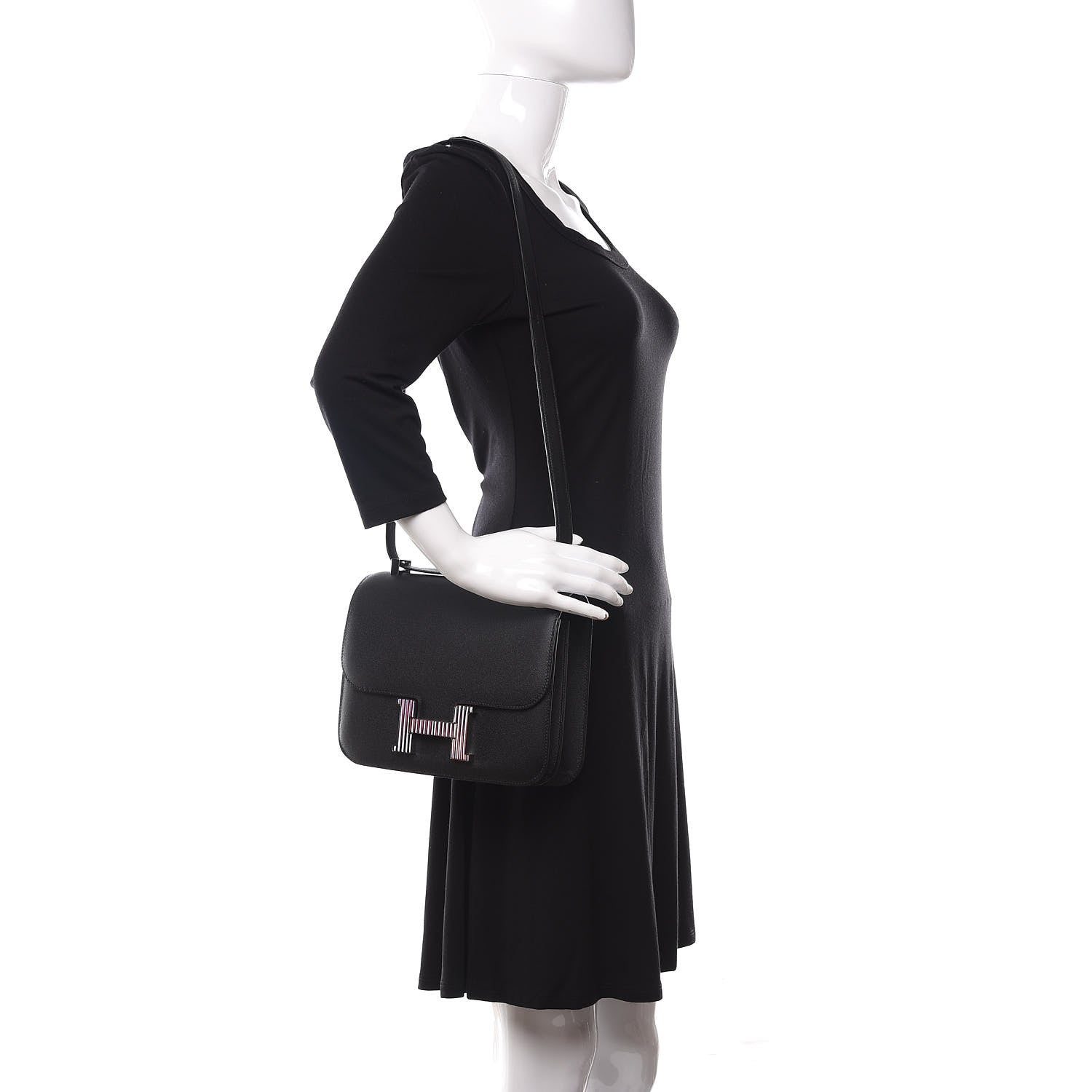 Hermes Grained Monsieur Optique Enamel Constance 24 Black 2 of 10
