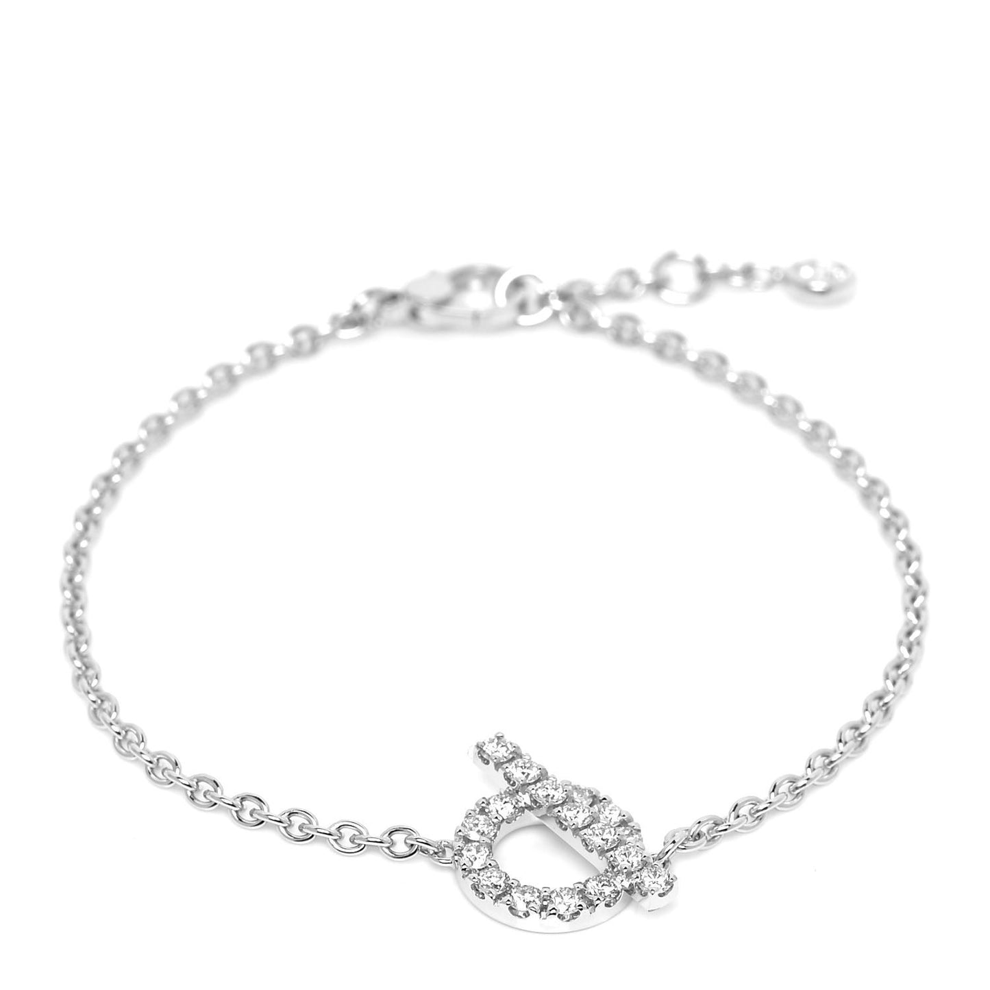 18K White Gold Diamond Finesse Bracelet ST