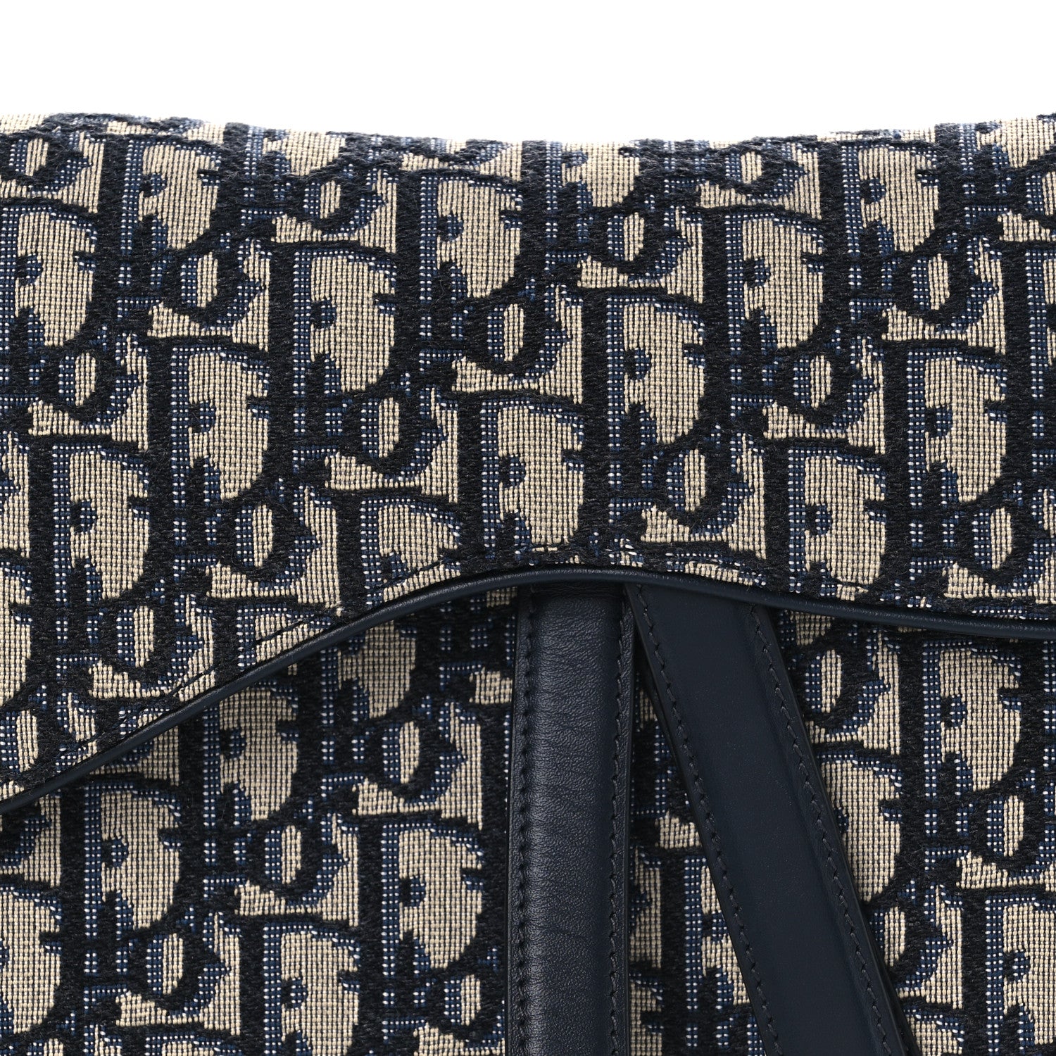 Christian Dior Oblique Saddle Bag Blue 8 of 12