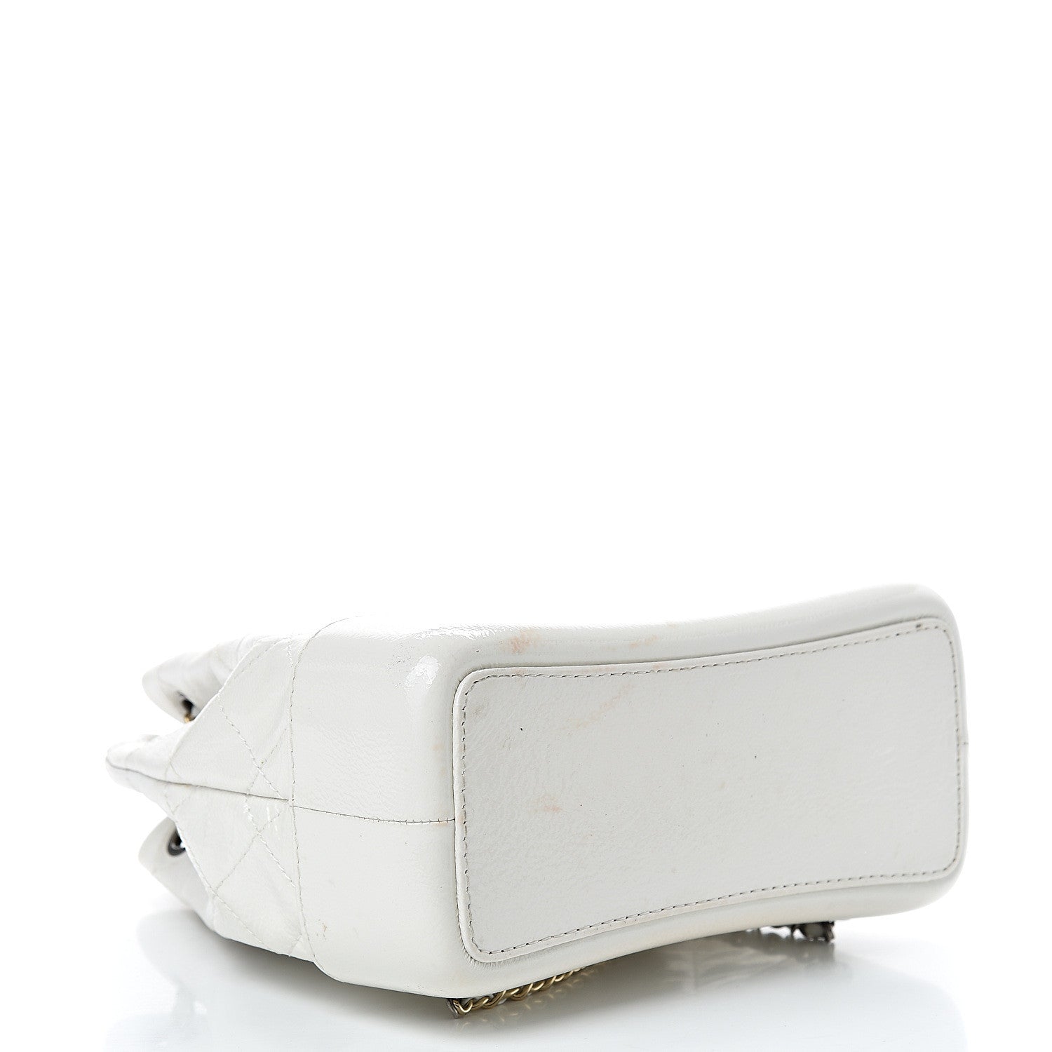 Chanel Patent Goatskin Quilted Small Gabrielle Backpack White 3 of 13