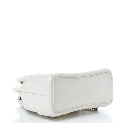 Chanel Patent Goatskin Quilted Small Gabrielle Backpack White 3 of 13