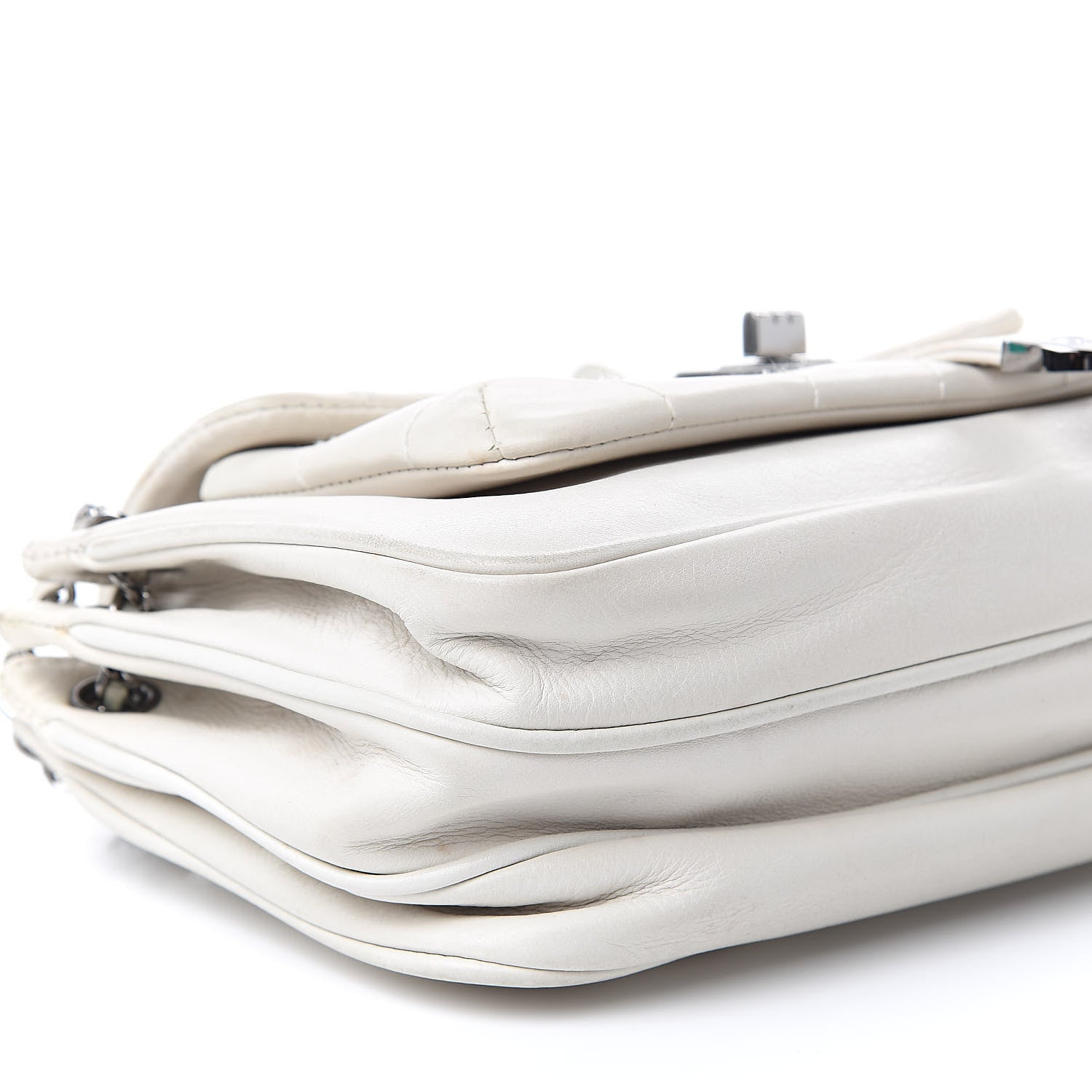 Chanel Lambskin Quilted Accordion Mademoiselle Flap White 8 of 17