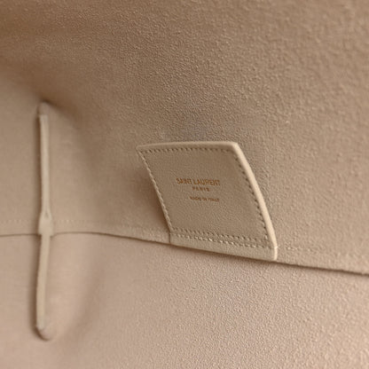 Saint Laurent Calfskin Large Shopping Tote Porcellana 7 of 14