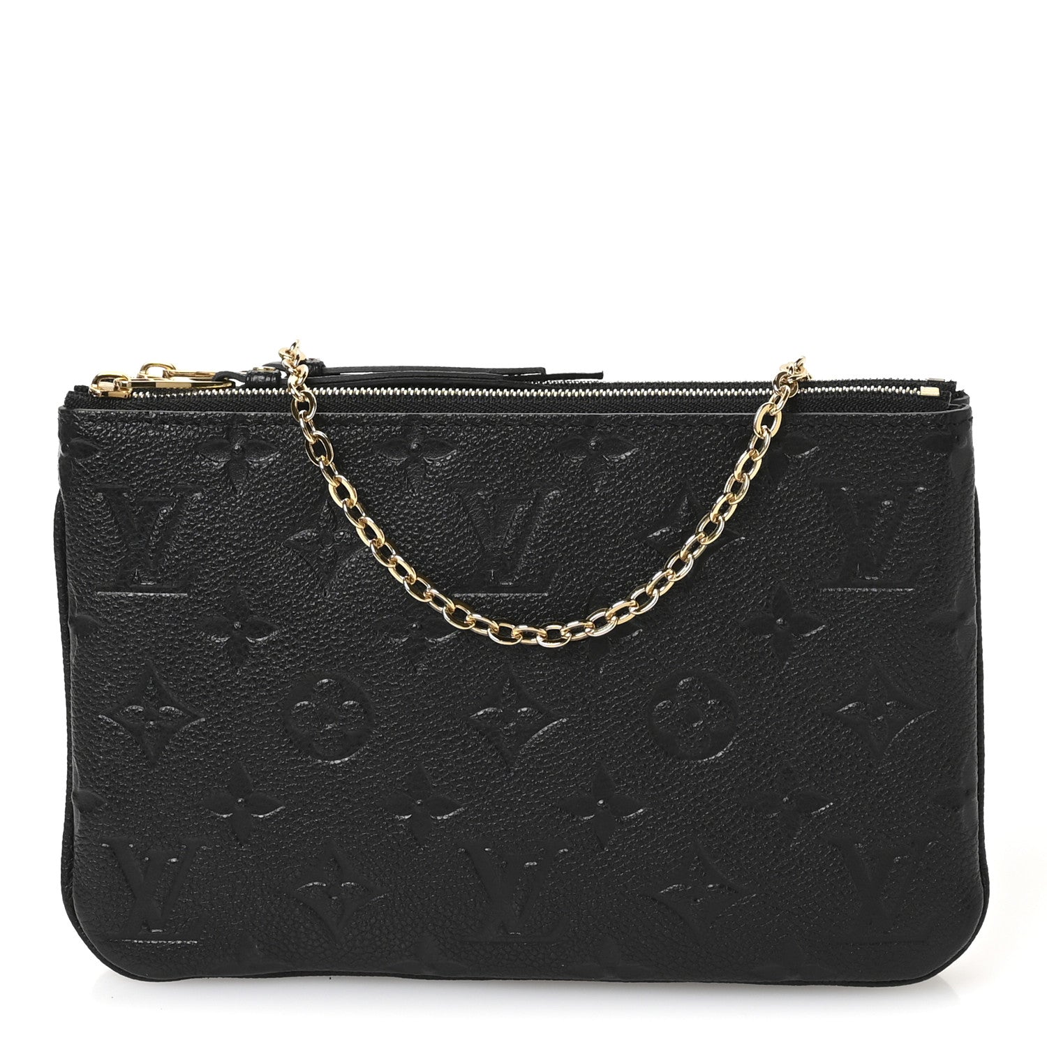 Louis Vuitton Empreinte Double Zip Pochette Black 1 of 9