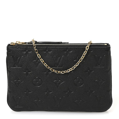 Louis Vuitton Empreinte Double Zip Pochette Black 1 of 9