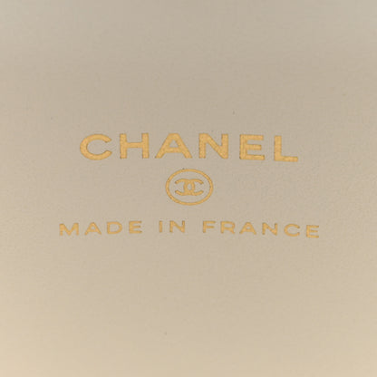 Chanel Caviar Quilted Mini Vanity Case With Chain White 6 of 11