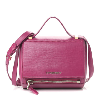 Givenchy Textured Calfskin Mini Pandora Box Crossbody Bag Magenta 1 of 11