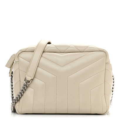 Saint Laurent Calfskin Y Quilted Monogram Small Loulou Bowling Bag Ivory 1 of 8