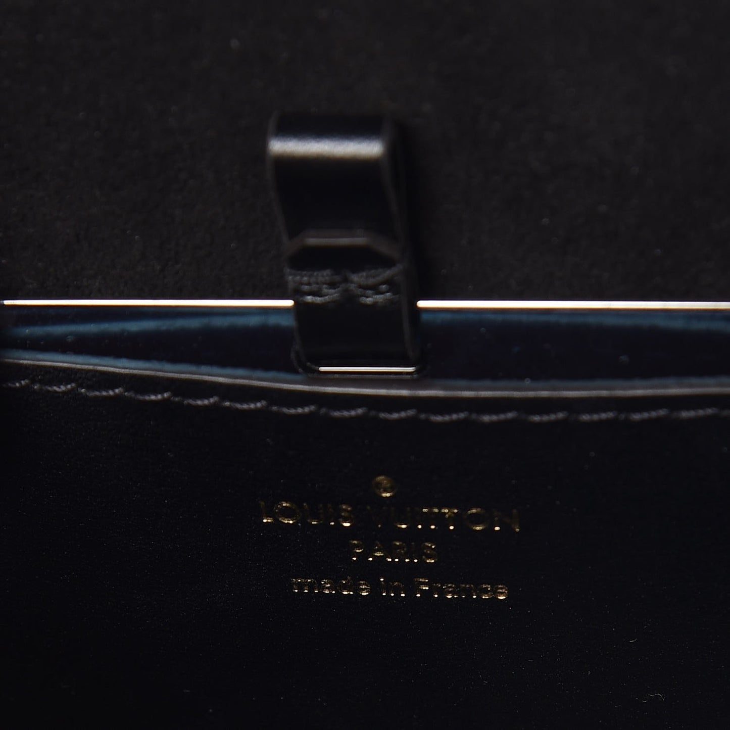 Veau Satin Monogram Twist Shoulder Bag MM Black