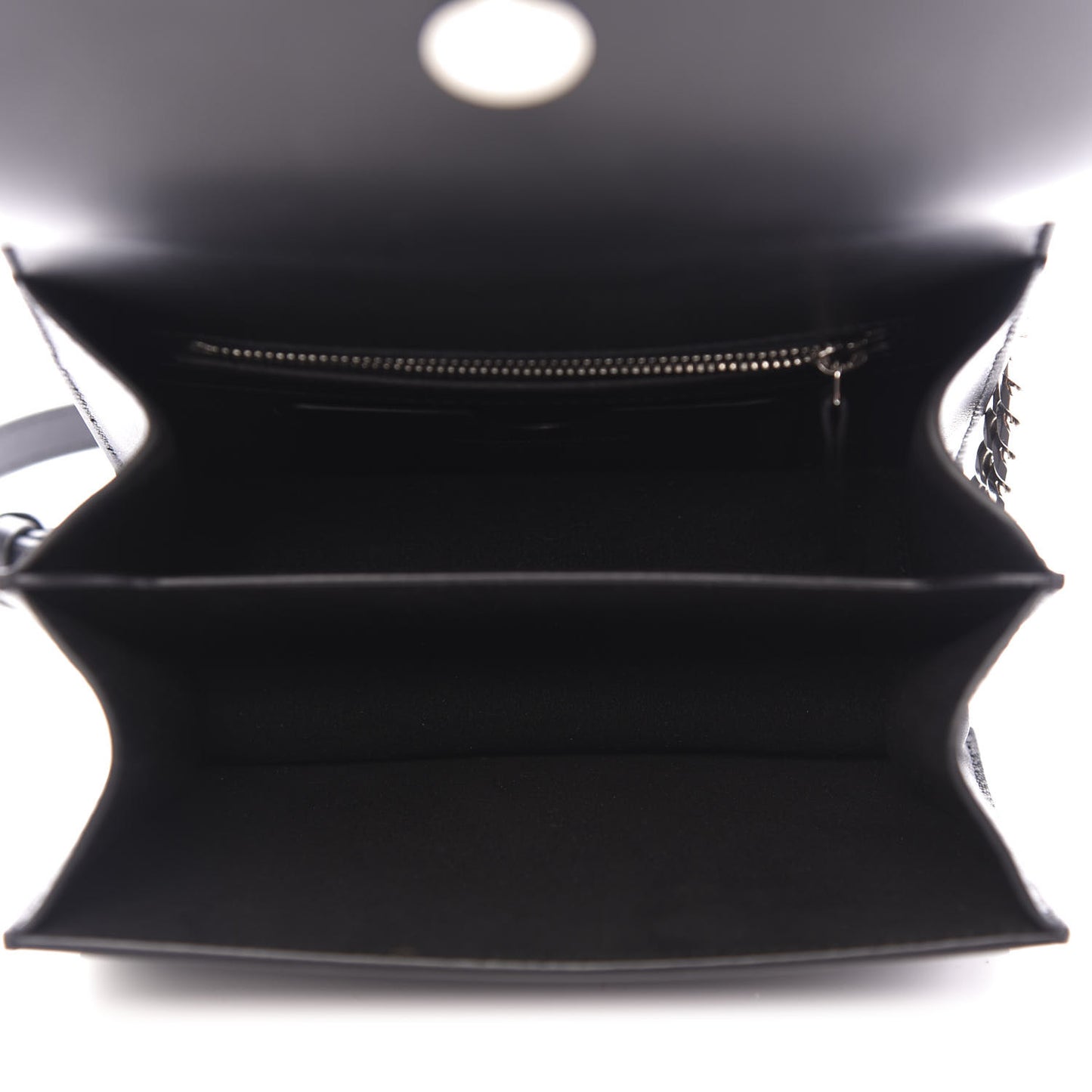 Calfskin Embroidered Knuckle Crossbody Black
