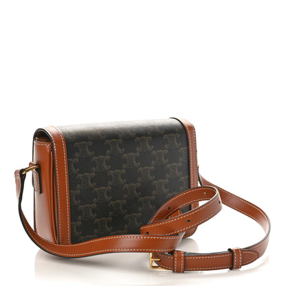 Celine Calfskin Triomphe Canvas Teen Triomphe Bag Tan 2 of 8