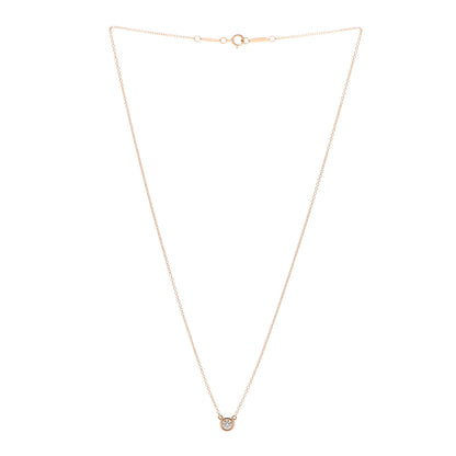 Tiffany 18K Rose Gold Diamond .17ct Elsa Peretti Diamonds by the Yard Pendant Necklace 3 of 7