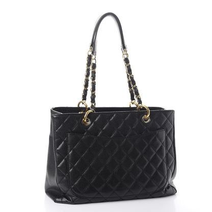 Chanel Caviar Quilted Grand Shopping Tote GST Black 3 of 13