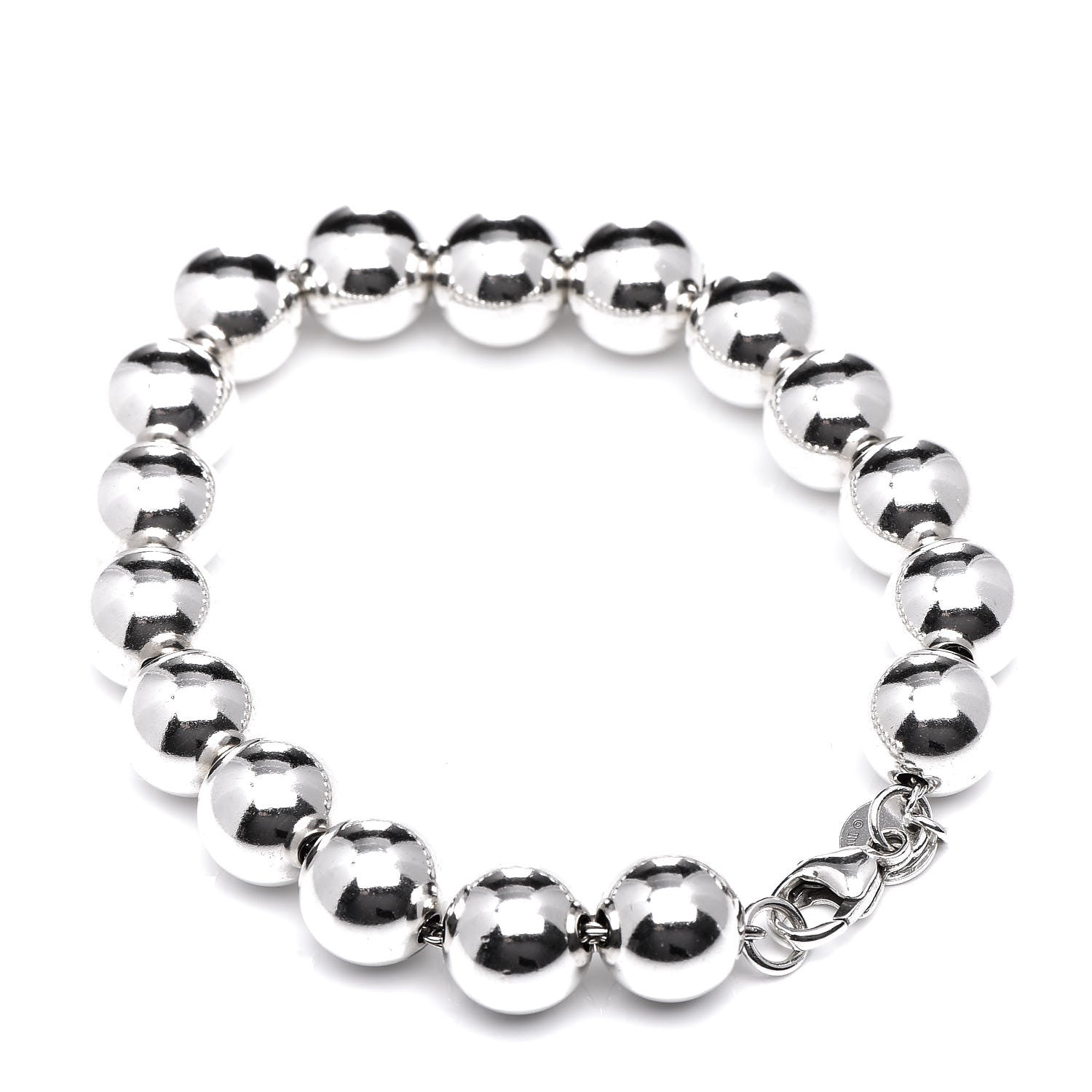 Tiffany Sterling Silver 10mm HardWear Ball Bracelet 3 of 5