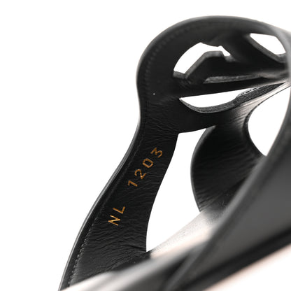 Louis Vuitton Calfskin LV Isola Flat Sandals 37.5 Black 9 of 9