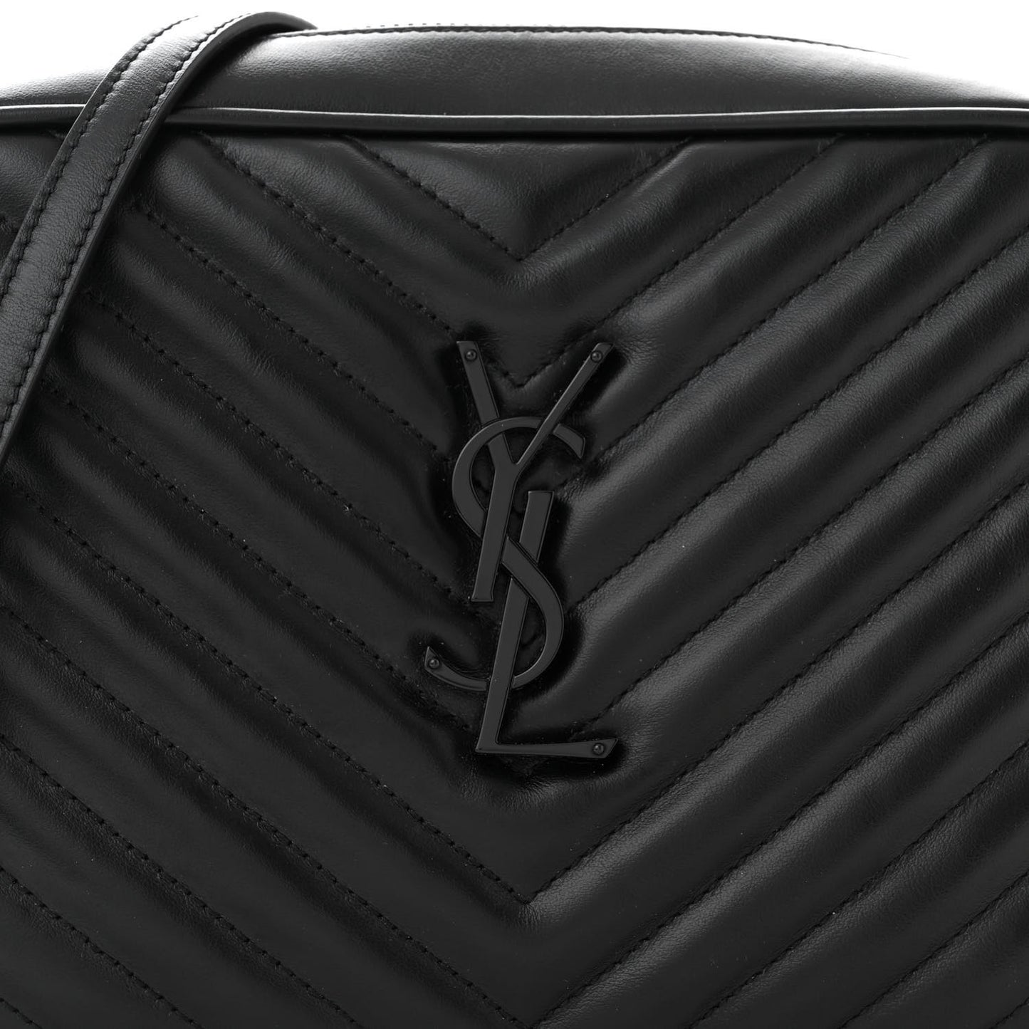 Calfskin Matelasse Monogram Monochrome Lou Camera Bag Black