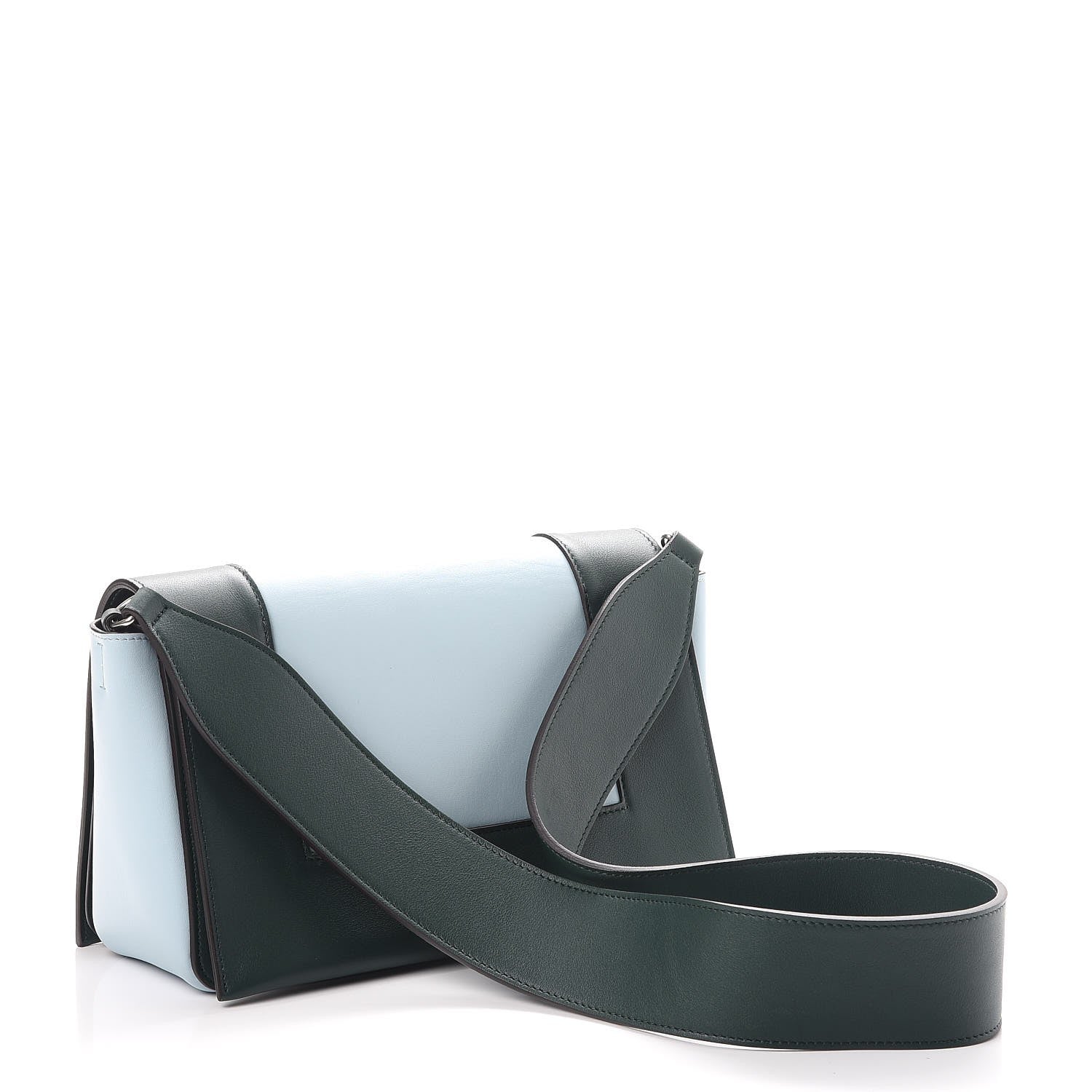 Celine Shiny Smooth Calfskin Medium Frame Shoulder Bag Dark Green Mineral 3 of 8