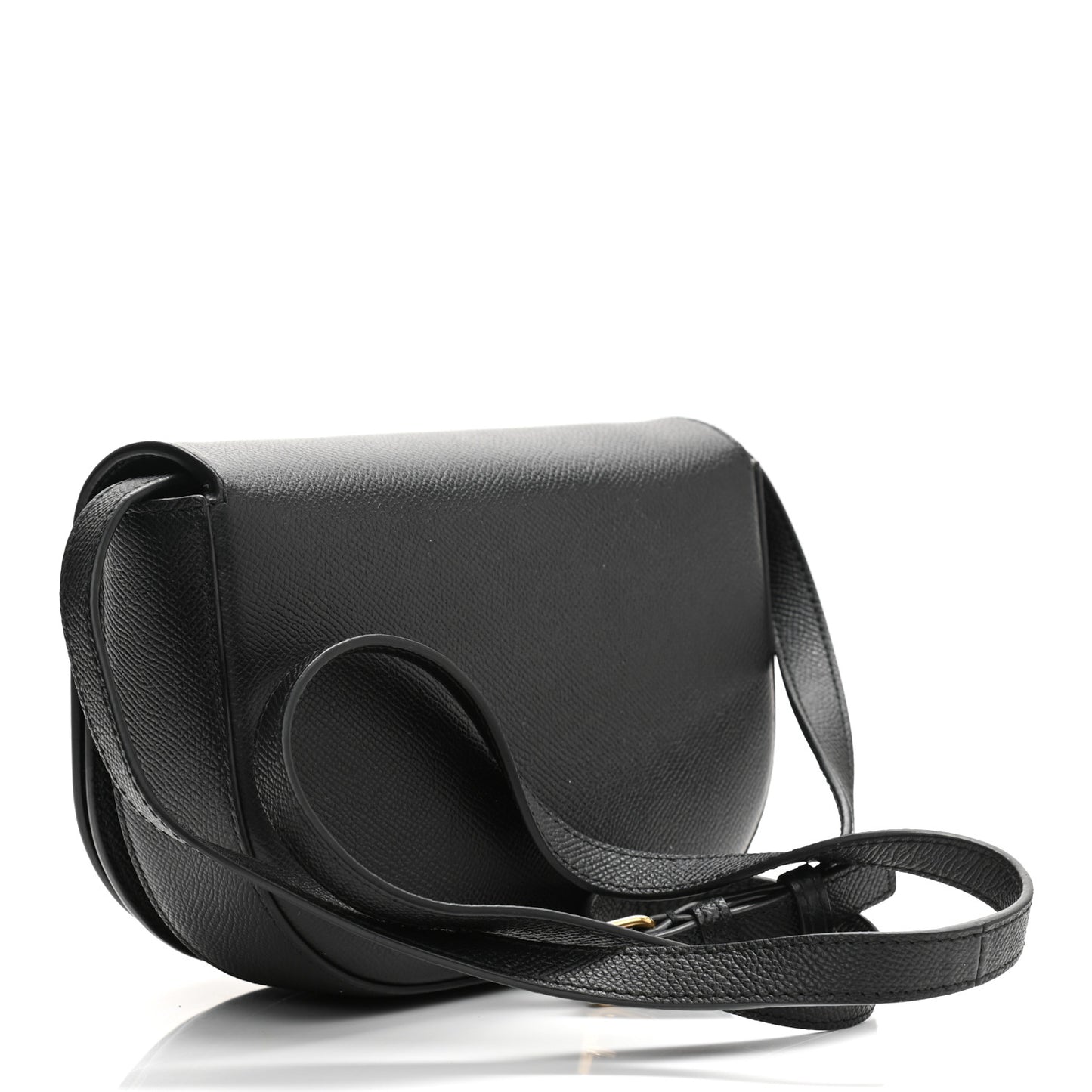 Grained Calfskin Logo Print Ville Day Bag XS Black