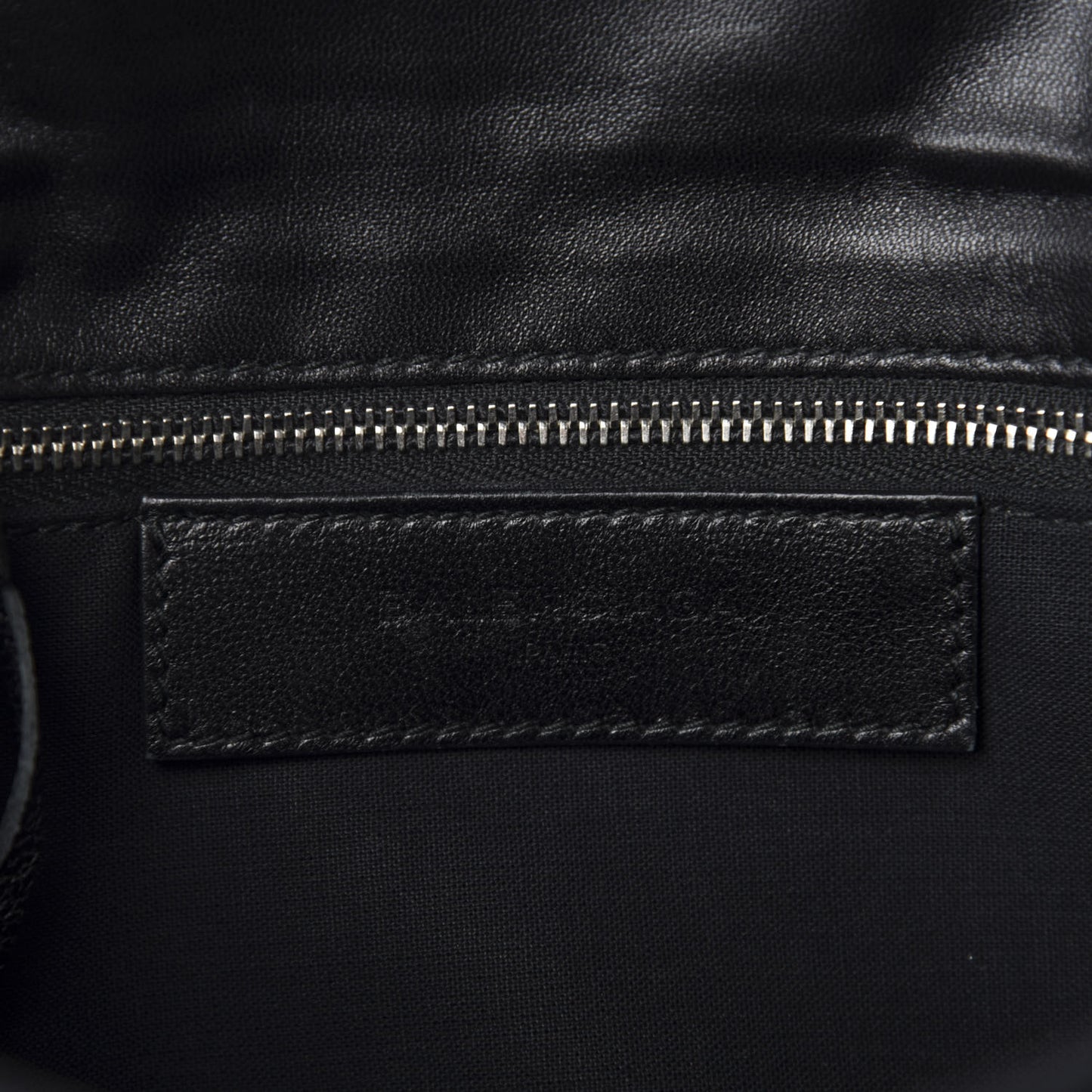 Chevre Silver Metallic Edge Hardware Envelope Clutch Black