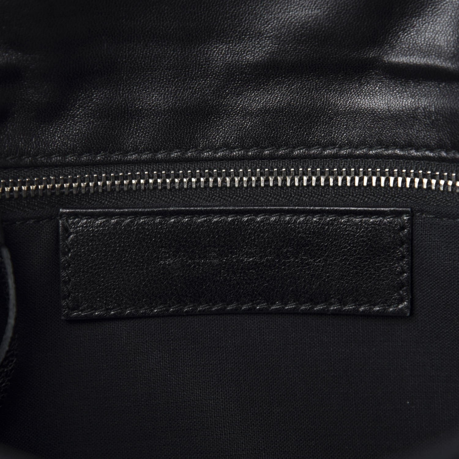 Balenciaga Chevre Silver Metallic Edge Hardware Envelope Clutch Black 8 of 10