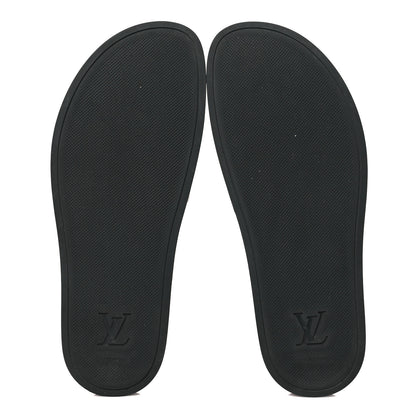 Louis Vuitton Rubber Monogram Mens Waterfront Mules 8.5 Macassar 5 of 8