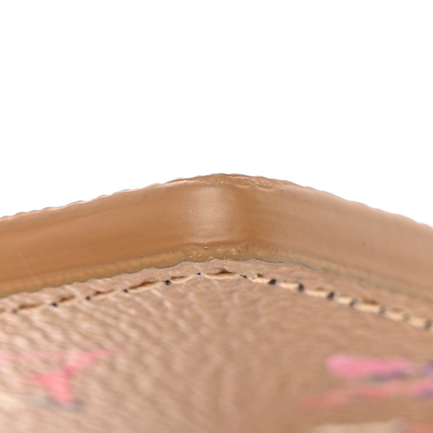 Metallic Monogram LV Garden Card Holder Gold