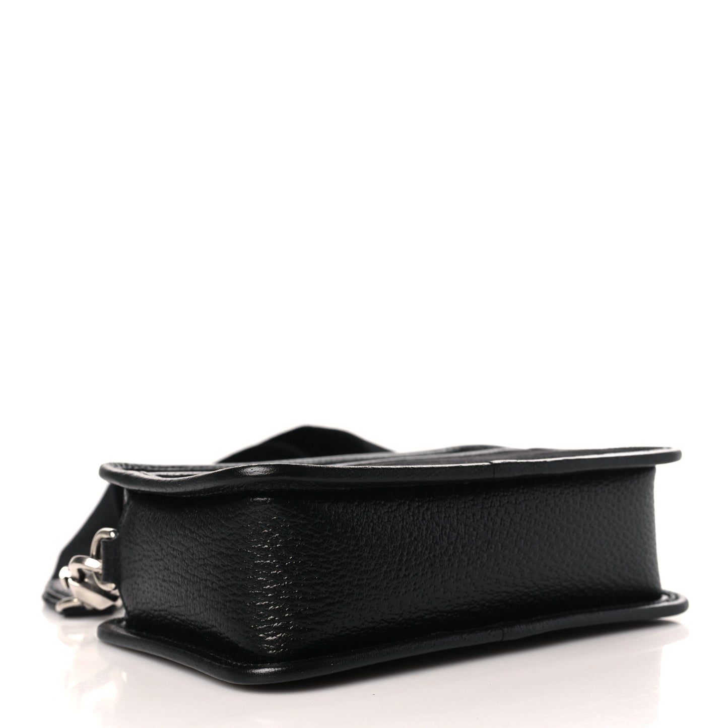 Monogram Jumbo GG Textured Dollar Calfskin Web Mini Crossbody Bag Black