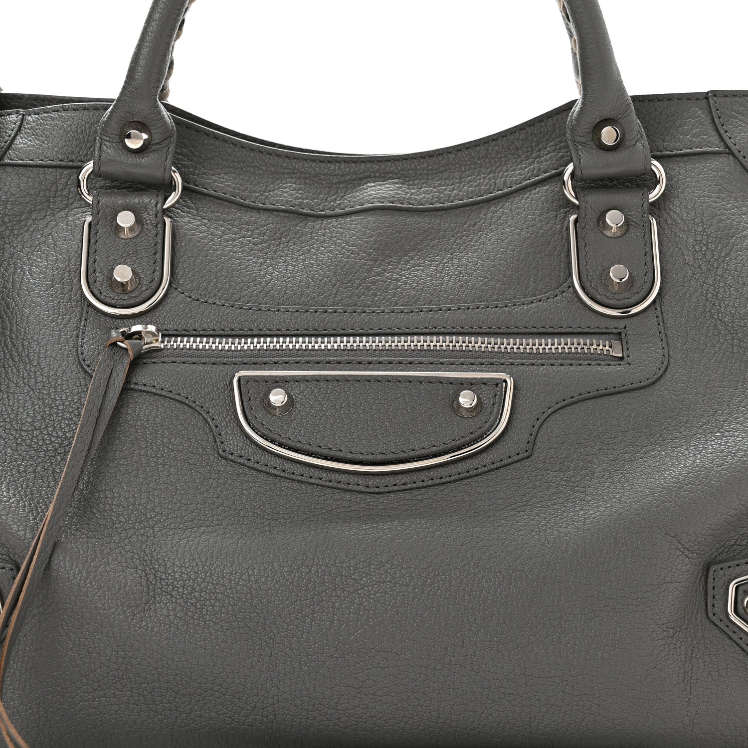 Balenciaga Chevre Silver Metallic Edge Hardware City Gris Acier 8 of 12