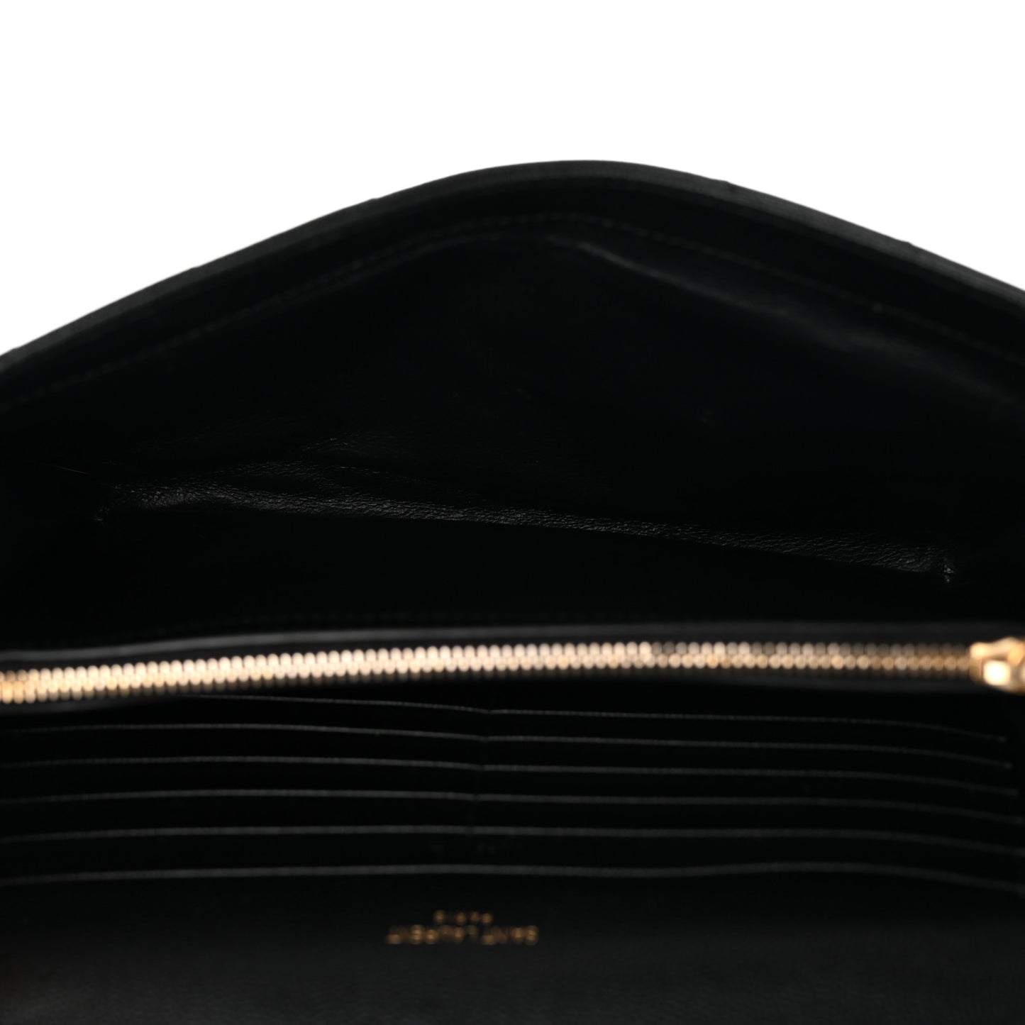 Grain De Poudre Matelasse Chevron Monogram Chain Wallet Black