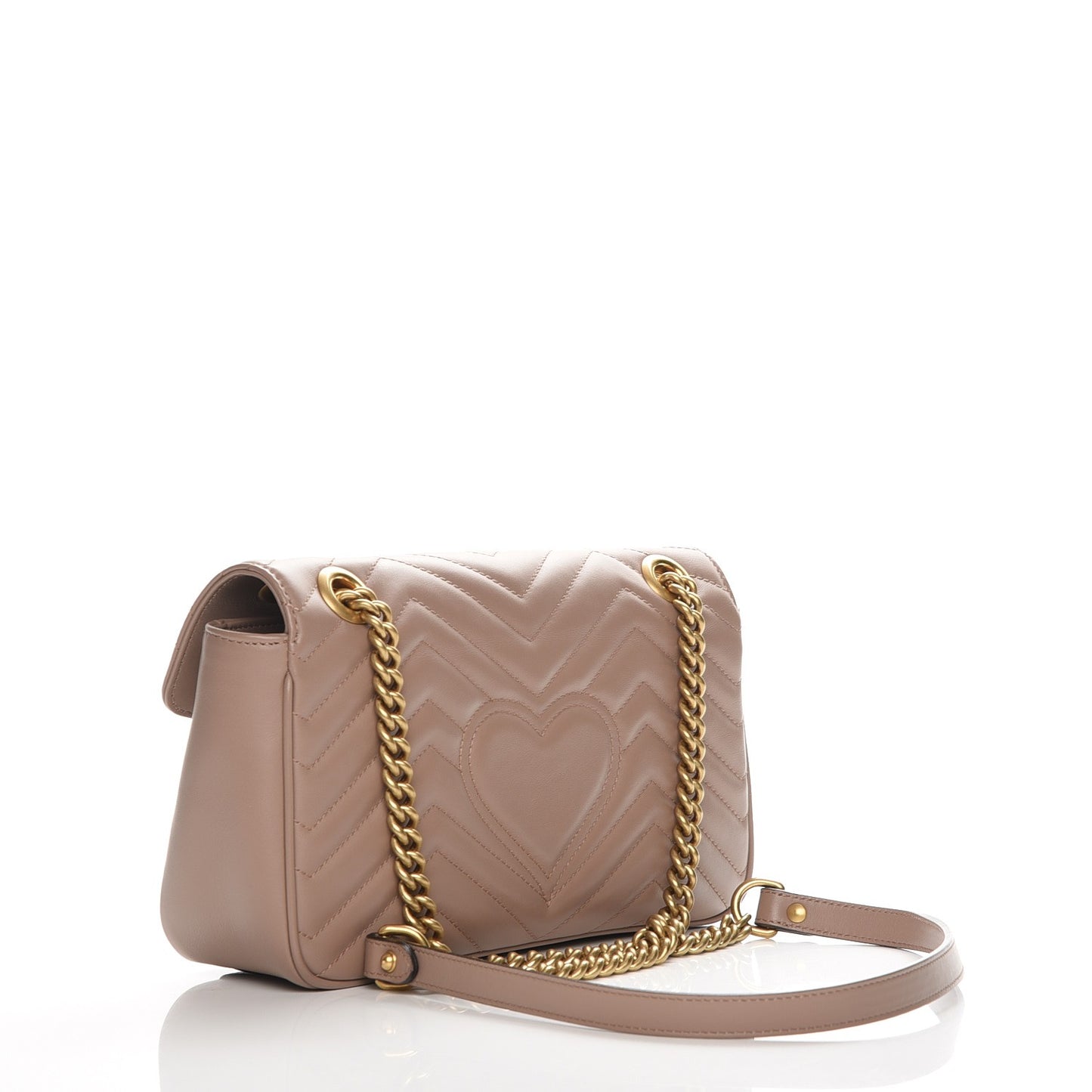 Calfskin Matelasse Small GG Marmont Shoulder Bag Porcelain Rose